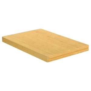 Schneidebrett aus Bambus Natur 60 x 40 x 4 cm
