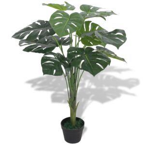 Künstliche Monstera Pflanze 70 cm Fensterblatt Dekopflanze mit Topf
