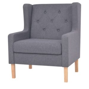 Sessel Grau Stoff 76x68x90 cm Gepolstert Relaxsessel