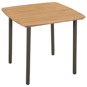 Garten Esstisch Industrial Holz Akazie Stahl Natur 80 x 80 x 72 cm