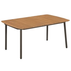 Garten Esstisch Industrial Holz Akazie Stahl Natur 150 x 90 x 72 cm