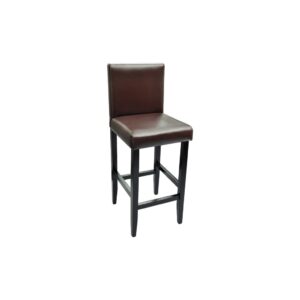2er Set Barhocker Dunkelbraun mit Rückenlehne 41 x 45 x 108 cm