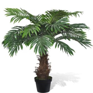 Künstliche Sagopalmfarne 80 cm Dekobaum realistisch mit Topf