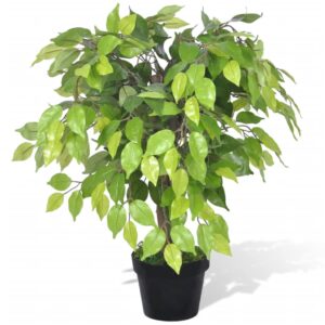 Künstlicher Zwerg-Ficus 60 cm Dekopflanze im Topf