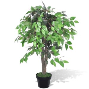 Künstlicher Zwerg-Ficus 90 cm Dekopflanze im Topf