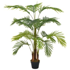 Künstliche Palme 120 cm Dekopflanze realistisch mit Topf