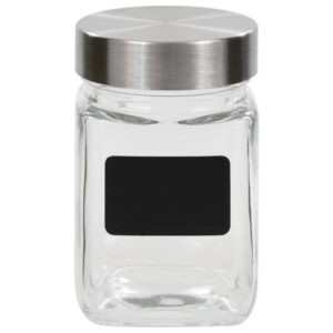 12er Set Aufbewahrungsgläser 300 ml mit silbernem Deckel aus Glas Vorratsgläser