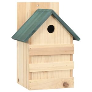 4er Set Vogelhäuser aus Tannenholz mit Klappe & Aufhängung 23 × 19 × 33 cm