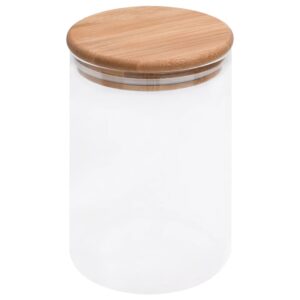 4er Set Vorratsgläser 800 ml mit Bambusdeckel Glas Aufbewahrungsgläser