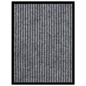 Fußmatte Gestreift Rutschfest Polypropylen Grau 40 x 60 cm
