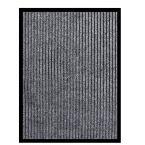 Fußmatte Gestreift Rutschfest Polypropylen Grau 60 x 80 cm