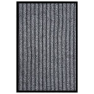 Fußmatte Gestreift Rutschfest Polypropylen Grau 80 x 120 cm