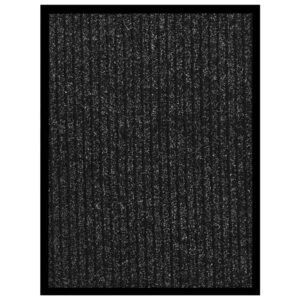 Fußmatte Gestreift Rutschfest Polypropylen Schwarz 40 x 60 cm
