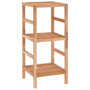 Badregal Natur aus Walnussholz Massiv 35,5 x 35,5 x 79 cm