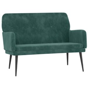 Sofa Samt Dunkelgrün 108 x 79 x 79 cm 2-Sitzer mit Armlehnen
