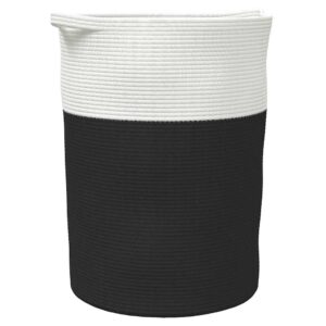 Aufbewahrungskorb aus Baumwolle Schwarz Weiß 49 x 65 cm