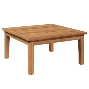 Loungetisch Modern aus Teakholz Massiv Braun 60 x 60 x 30 cm