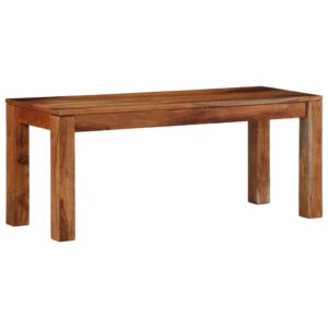 Sitzbank Akazienholz Massiv 110 x 40 x 45 cm Braun