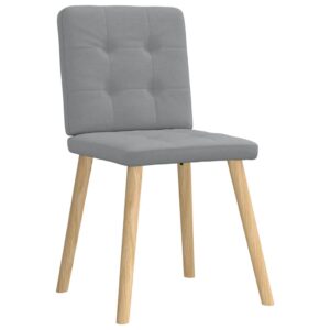 Gepolsterte Stühle 2er Set Stoff Hellgrau 45 x 54 x 86 cm