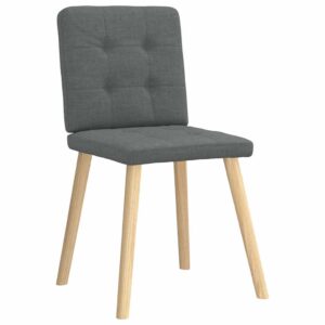 Gepolsterte Stühle 2er Set Stoff Dunkelgrau 45 x 54 x 86 cm