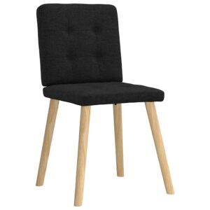 Gepolsterte Stühle 2er Set Stoff Schwarz 45 x 54 x 86 cm
