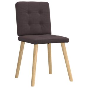 Gepolsterte Stühle 2er Set Stoff Dunkelbraun 45 x 54 x 86 cm