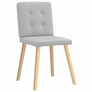 Gepolsterte Stühle 2er Set Stoff Wolkengrau 45 x 54 x 86 cm