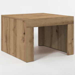 Quadratischer Wohnzimmertisch in Artisan-Eiche – 50×50×35 cm, robust & modern