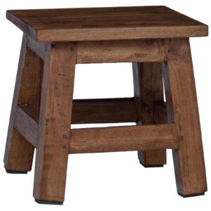 Mini Hocker aus Mahagoni Holz Braun 26 x 26 x 26 cm