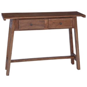 Konsolentisch mit Schublade Mahagoni Massiv Braun 110 x 30 x 79 cm