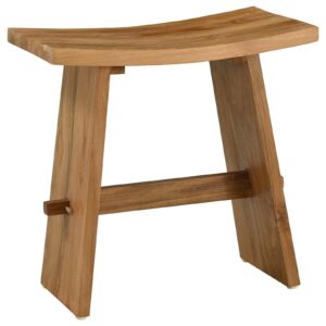 Teakholz Hocker Massiv Rechteckig Braun 50 x 29,5 x 50,5 cm