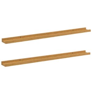 Wandregal 2er Set Beige aus Holzwerkstoff Modern 100x9x3 cm