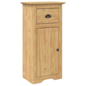 Badezimmerschrank Holz Massiv Honigbraun mit Schublade & Tür 44 x 30 x 90 cm