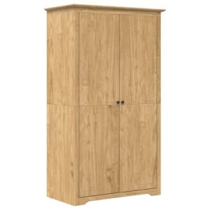 Kleiderschrank 2 Türen aus Holzwerkstoff Modern Braun 53,5 x 99 x 173 cm