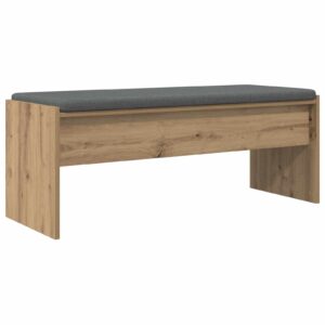Sitzbank Artisan-Eiche mit Sitzkissen Modern 103 x 38 x 40 cm