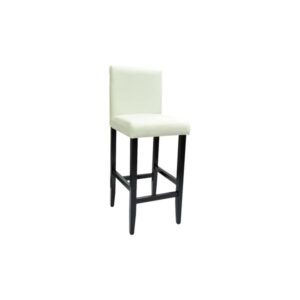 2er Set Barhocker Weiß mit Rückenlehne 41 x 45 x 108 cm