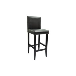 2er Set Barhocker Schwarz mit Rückenlehne 41 x 45 x 108 cm