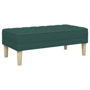 Sitzbank Ottoman Dunkelgrün Gepolstert 2-Sitzer Modern 113 x 57 x 39 cm