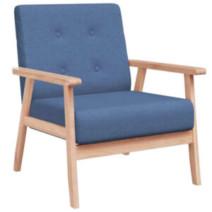 Sessel Blau Stoff 64,5x67x73,5 cm Gepolstert Modern