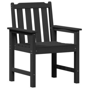 2er Set Gartenstühle Schwarz mit Armlehnen 65,5 x 59 x 88 cm