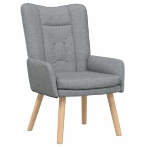 Relaxsessel Hellgrau 63x67x94 cm aus Stoff Modern