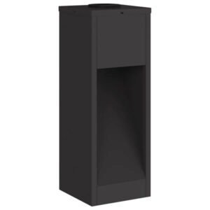 2er Set Solar LED Wegeleuchten Schwarz aus Stahl 18 x 18 x 50 cm