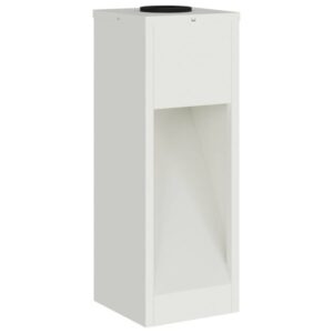 2er Set Solar LED Wegeleuchten Weiß aus Stahl 18 x 18 x 50 cm