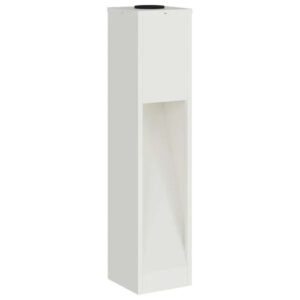 2er Set Solar LED Wegeleuchten Weiß aus Stahl 18 x 18 x 80 cm