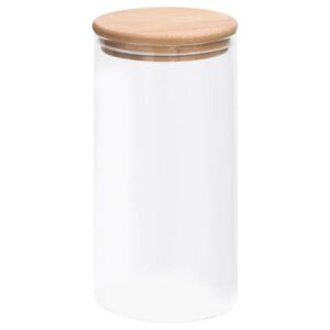4er Set Vorratsgläser 1200 ml mit Bambusdeckel Glas Aufbewahrungsgläser