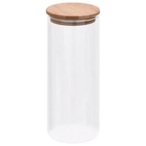 6er Set Vorratsgläser 1000 ml mit Bambusdeckel Glas Aufbewahrungsgläser